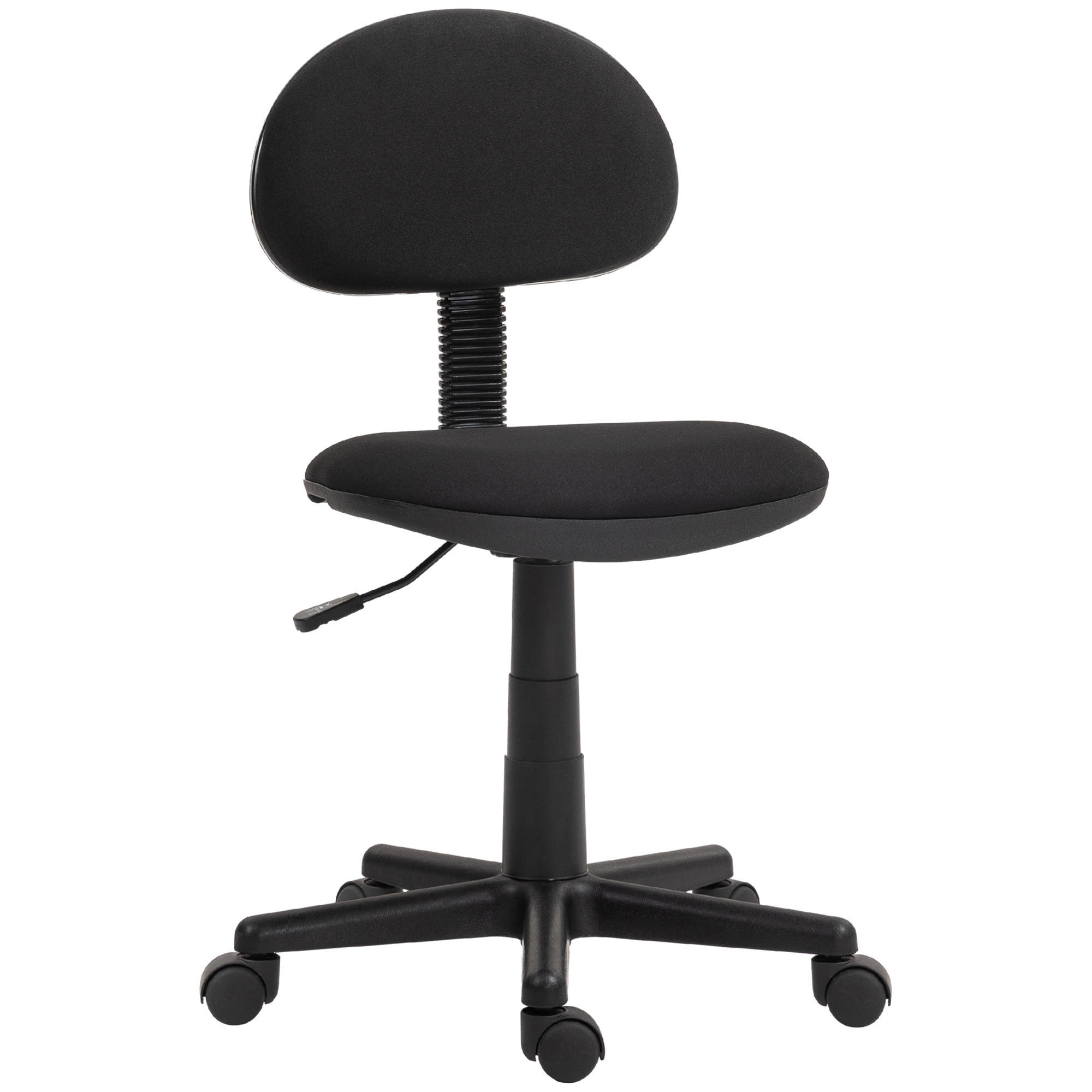 BÜROSTUHL Polyester Schaumstoff Schwarz - Schwarz, Kunststoff (43/85/51cm) - HOMCOM
