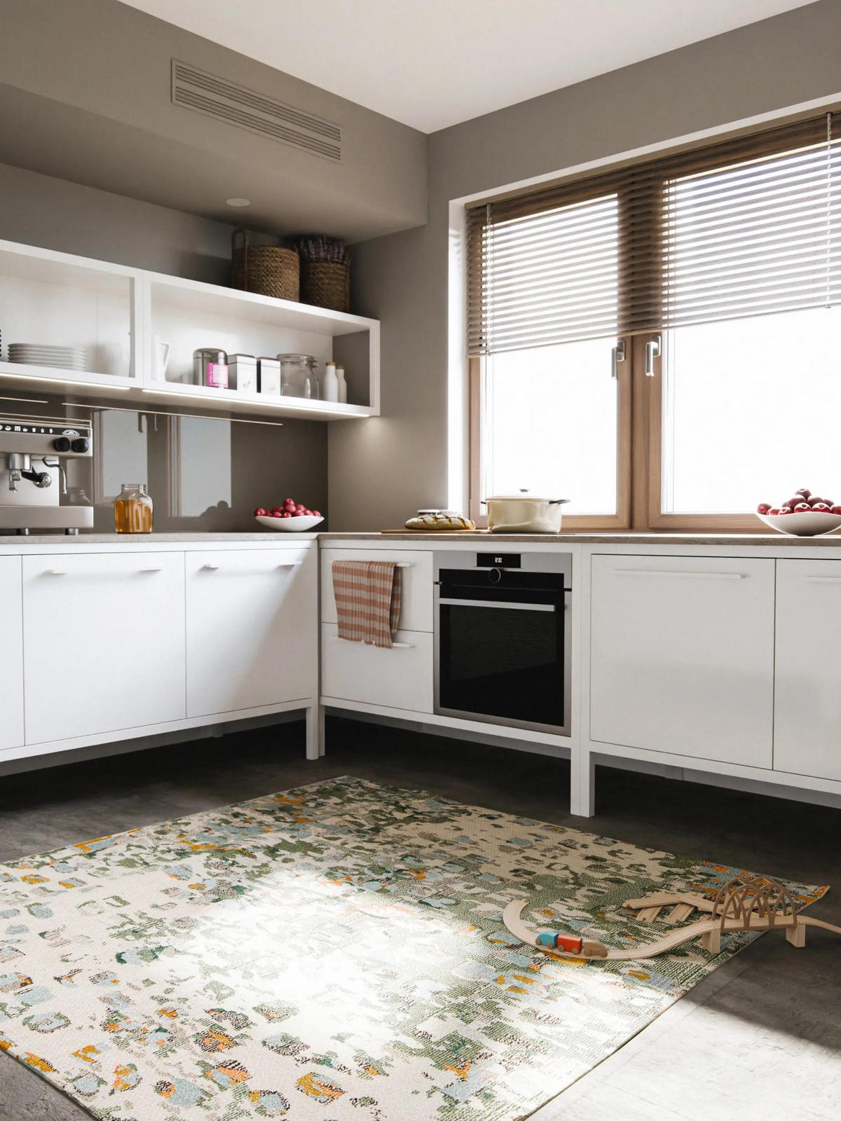 TEPPICH Casa Multicolor 200/200 cm - Multicolor, Naturmaterialien/Textil (200/200cm) - benuta