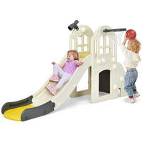 SPIELPLATZ 6 in 1 Kinder Gelb - Gelb, Kunststoff (190/98/83cm) - COSTWAY