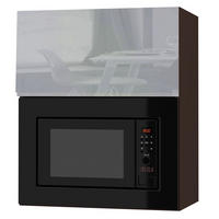 MIKROWELLENUMBAUSCHRANK Avellino W2MK/60 grau Acryl Hochglanz / Lava 60 / 32,5 / 72cm - Dunkelgrau/Grau, Holz/Holzwerkstoff (60/72/32.5cm) - Feldmann-Wohnen