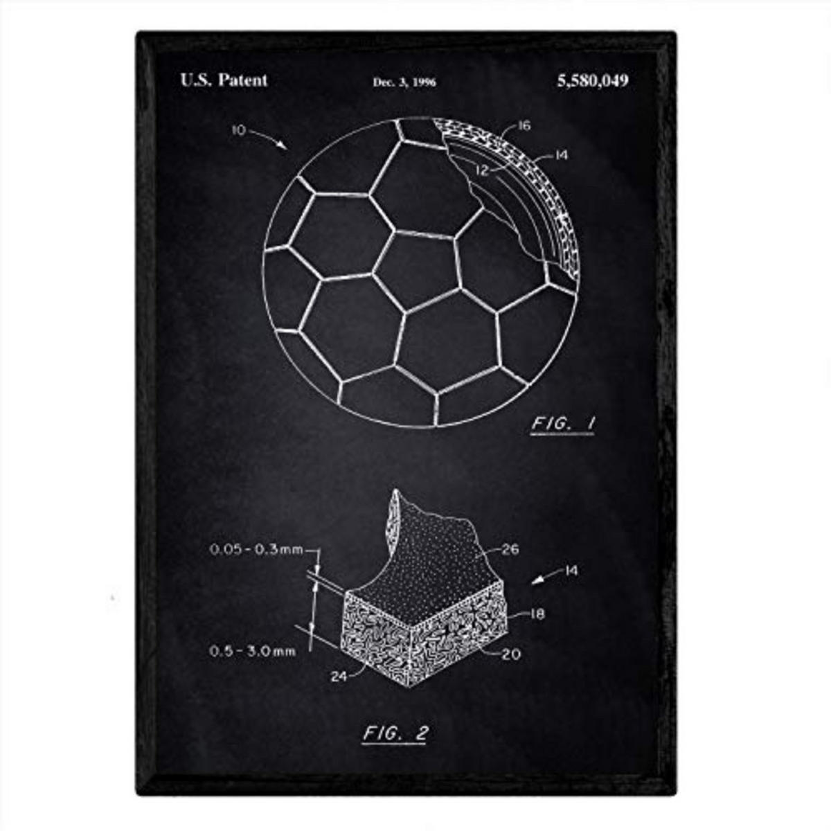 POSTER Fußball Patent A3 Rahmenlos - Klar, Papier (29.7/5/42cm) - Nacnic