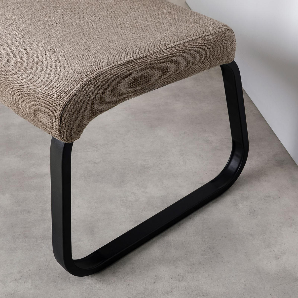 ESSZIMMERBANK VILAS hellbraun - Hellbraun, Textil/Metall (135/87/56cm) - IDIMEX