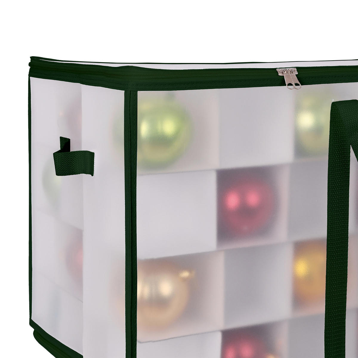 WEIHNACHTSKUGEL-AUFBEWAHRUNGSBOX - Transparent, Wellpappe/Kunststoff (73/37/36cm) - Relaxdays