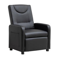 SESSEL in Schwarz mit klappbarer Fußstütze und verstellbarer Lehne - Schwarz, Kunststoff (67.5/95.5/76.5cm) - BEAOK