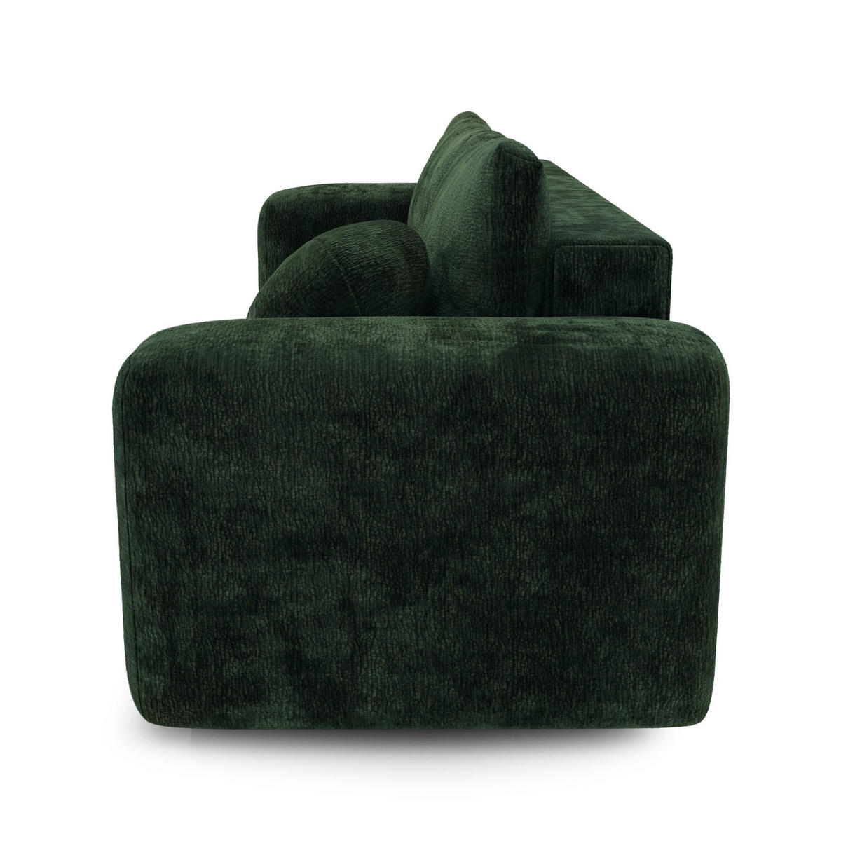 SCHLAFSOFA mit Stauraum LIOR Gemusterter Samt Tannengrün 260cm - Waldgrün/Dunkelgrün, Textil (260/83/100cm) - Premium Interiors