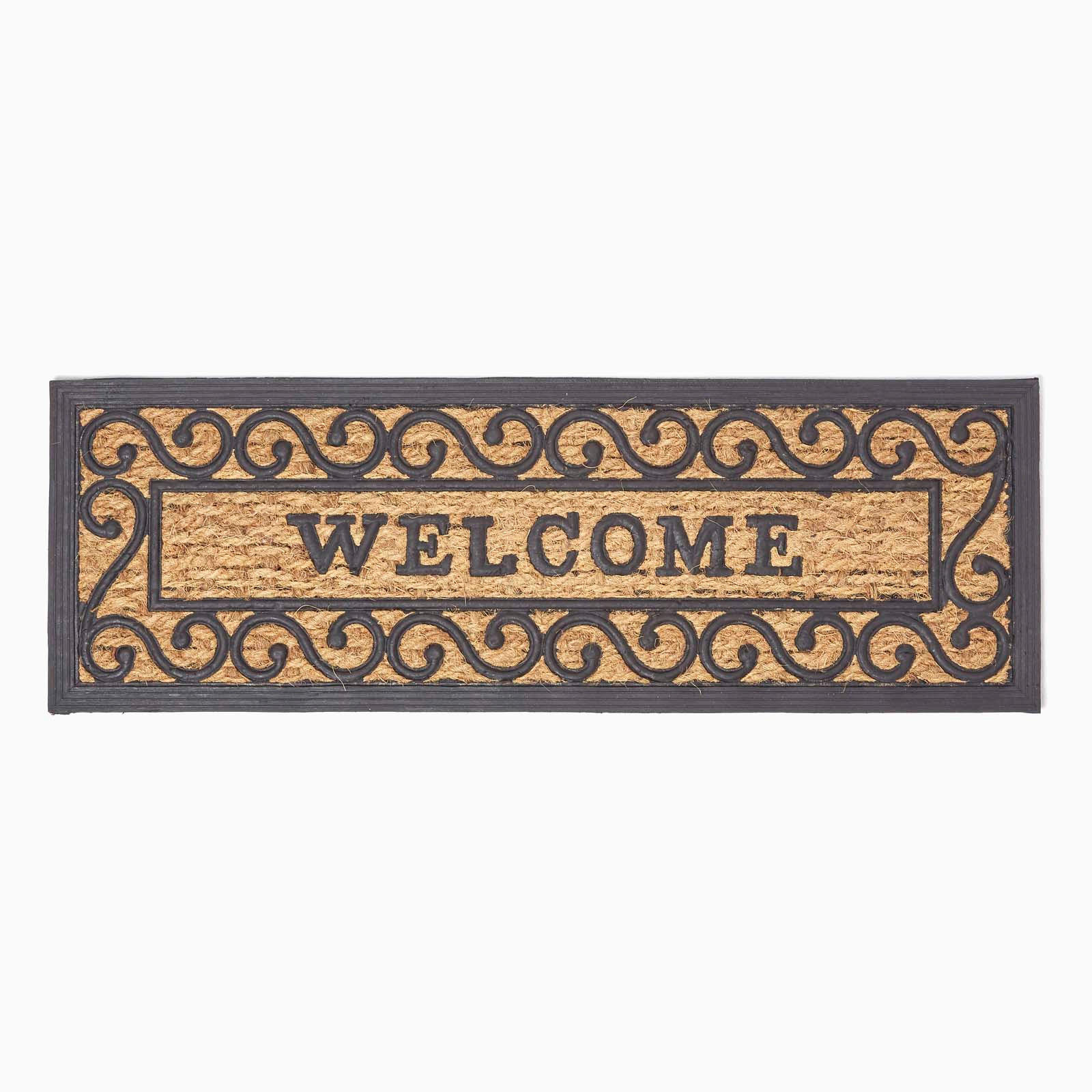 FUSSMATTE Welcome, Kokos & Gummi 25/75 cm - Naturfarben, Naturmaterialien (25/75cm) - Homescapes
