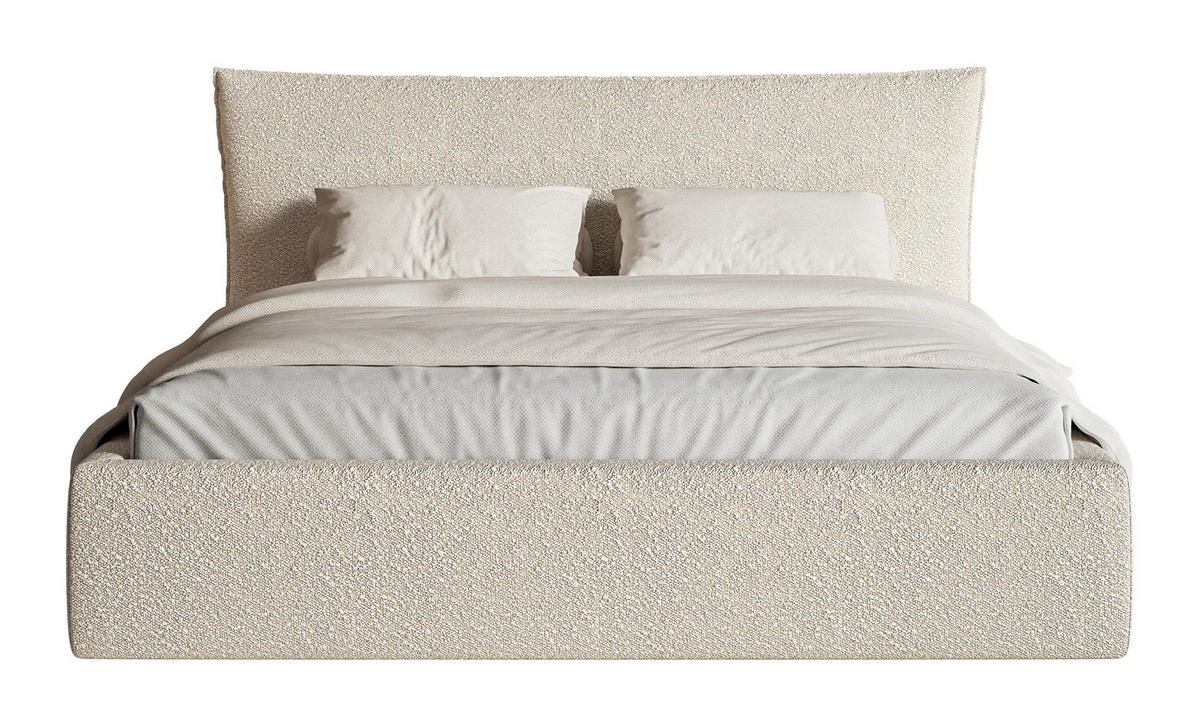 POLSTERBETT Softie Hellbeige Boucle 160 cm - Beige, Textil (160/200cm) - Selsey