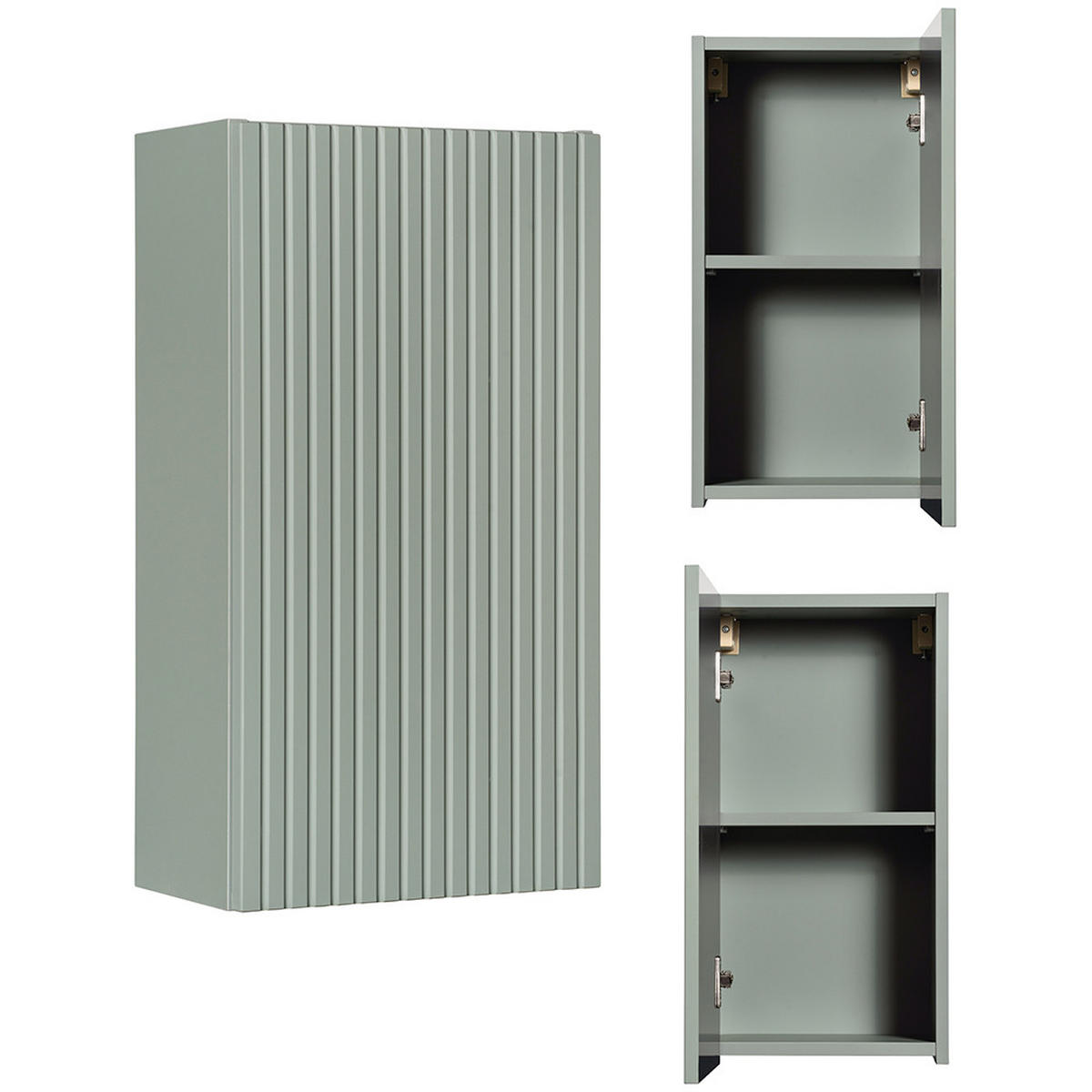 BADMÖBEL-SET 5-TLG. Newport-56 - Grün, Holzwerkstoff (200/200/40cm) - Lomado