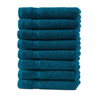 GÄSTEHANDTUCH 30x50 cm Frottier Gästetuch im 8er Set aus 100% Baumwolle, Petrol 500g/m2 - Petrol, Textil (35/50cm) - Carpe Sonno