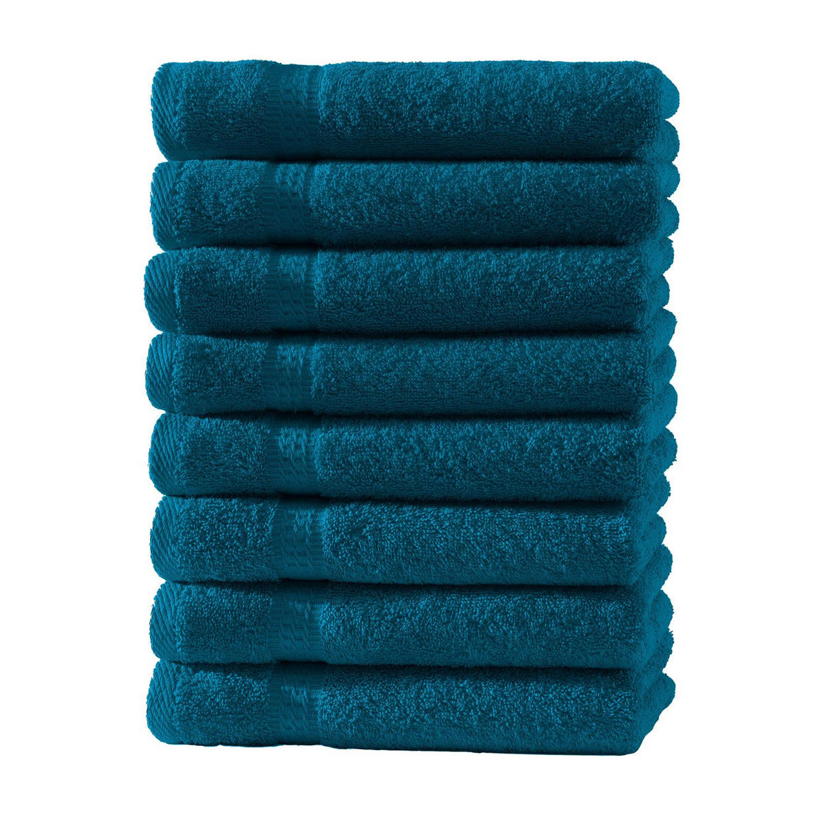 GÄSTEHANDTUCH 30x50 cm Frottier Gästetuch im 8er Set aus 100% Baumwolle, Petrol 500g/m2 - Petrol, Textil (35/50cm) - Carpe Sonno
