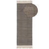 WOLLTEPPICH-LÄUFER Kim Schwarz/Weiß 70x200 cm - Schwarz, Textil (70/200cm) - benuta Pure