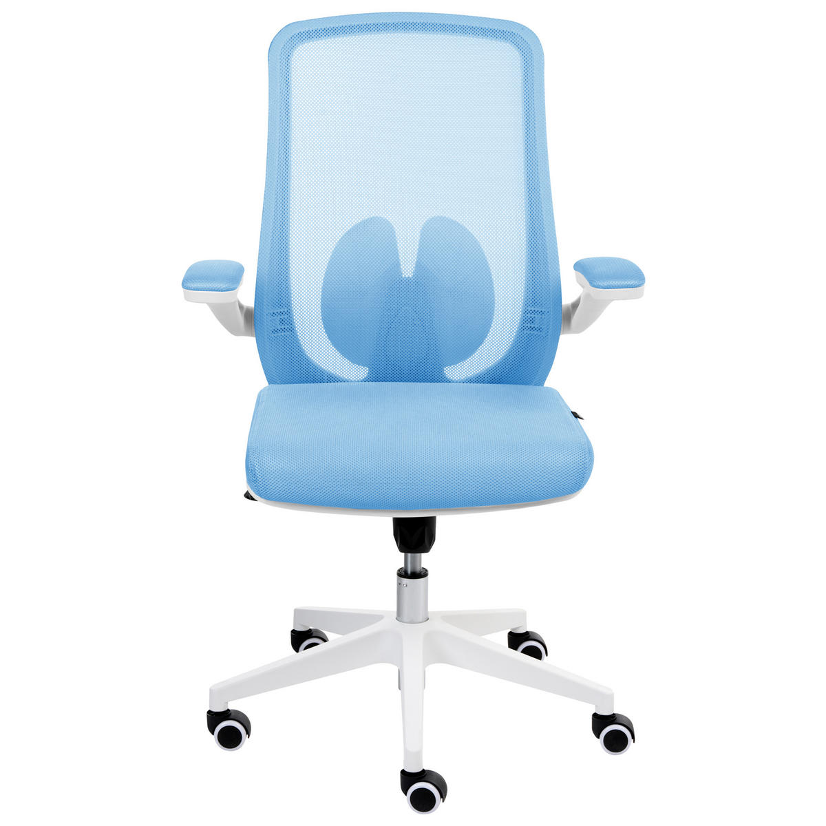 BÜROSTUHL Hellblau Overlord - Hellblau, Textil (49/100/63cm) - Beliani
