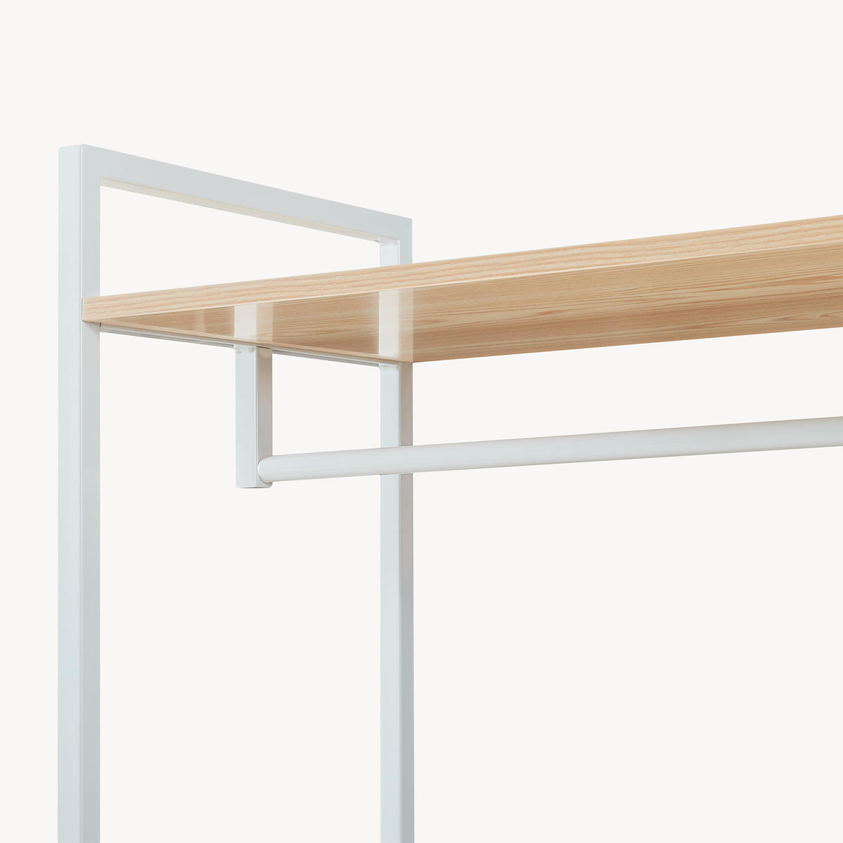 GARDEROBENSTÄNDER Larem - Eichefarben/Schwarz, Holzwerkstoff/Metall (84/180/40cm) - [en.casa]