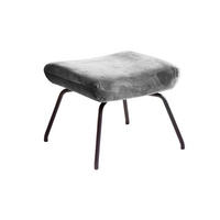 HOCKER LOTTE Silber Velvet - Silberfarben, Textil/Metall (57/44/52cm) - KAWOLA