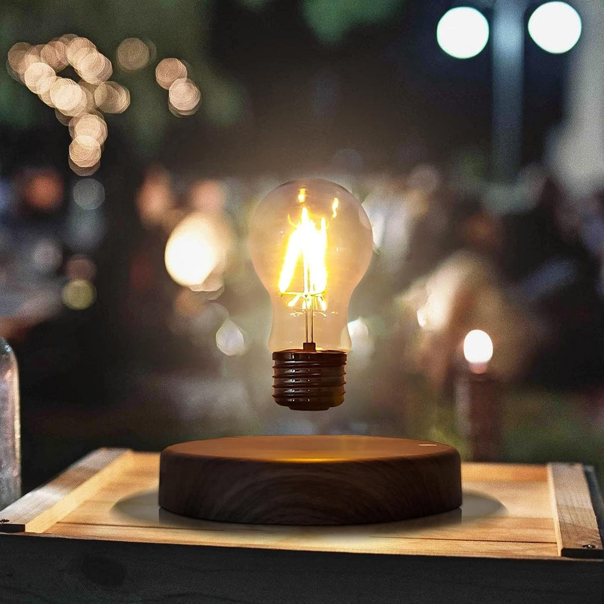 TISCHLEUCHTE Magnet LED 360° Drehbar - Gelb, Glas (11/15/6cm) - Authentics