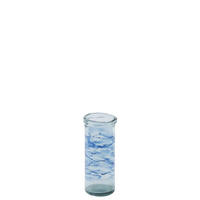 WINDLICHT ZYLINDER - Blau, Glas (15/36cm) - J-Line