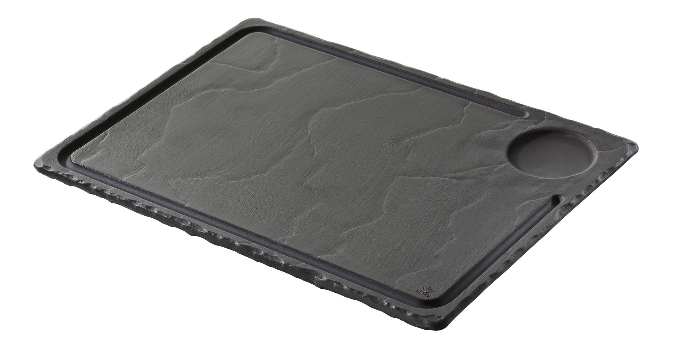 Revol Porcelaine France Steakteller Schiefer 24x1x33 cm