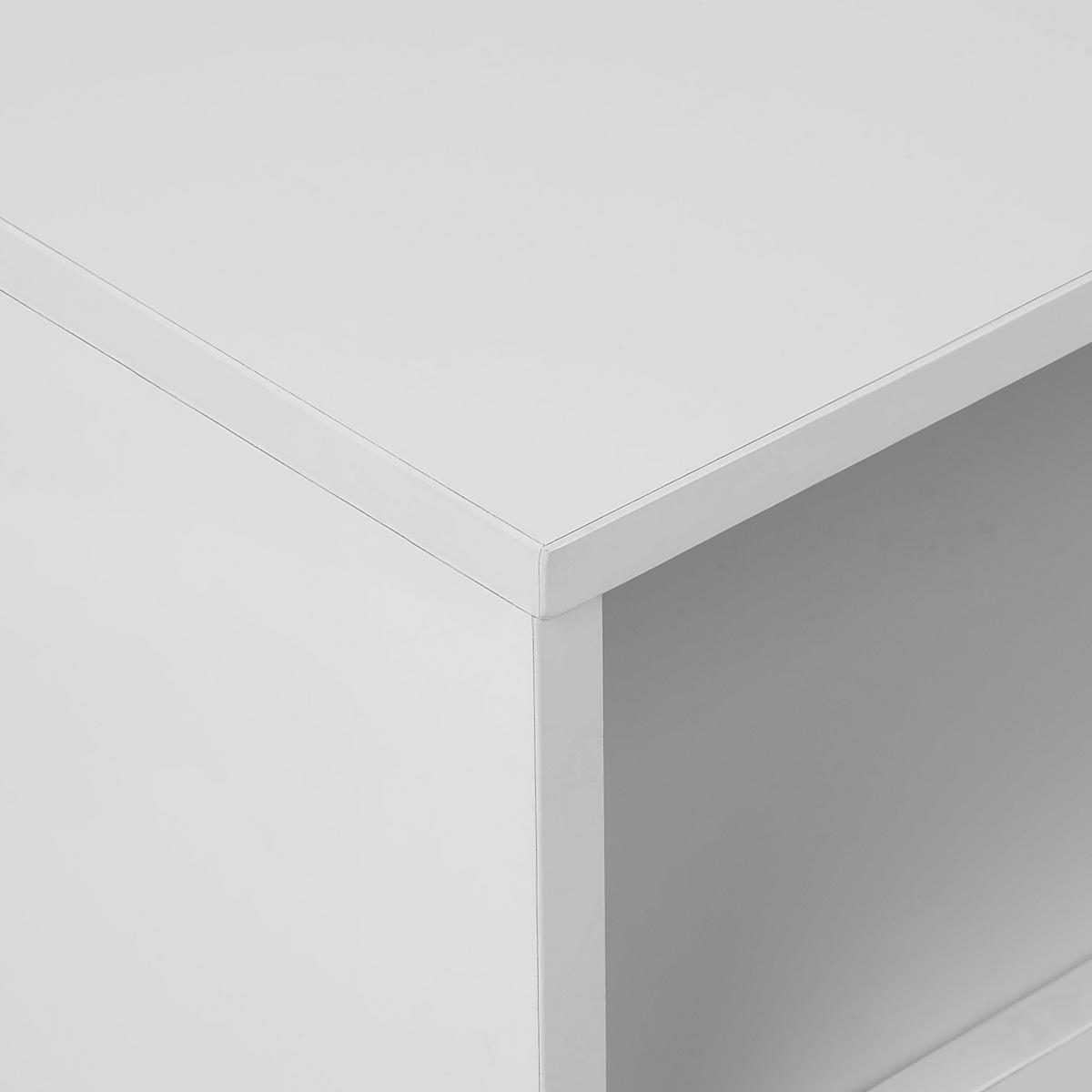 TV-MÖBEL LED Weiß/Schwarz Sydney - Schwarz/Weiß, Holzwerkstoff (150/52/42cm) - Beliani