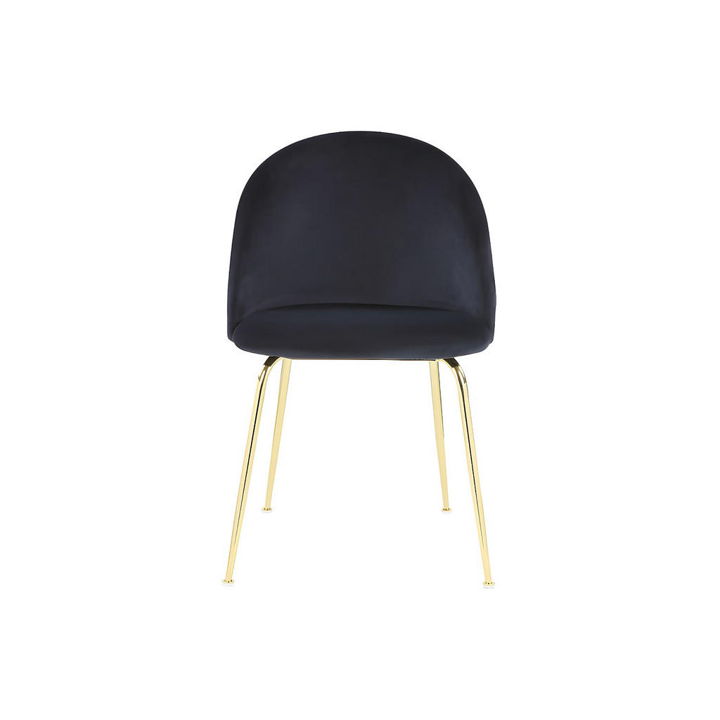 Thumbnail - Vente-Unique Stuhl, Schwarz, Textil, Uni, 50x77x55 cm, Esszimmer, Stühle, Esszimmerstühle, Vierfußstühle