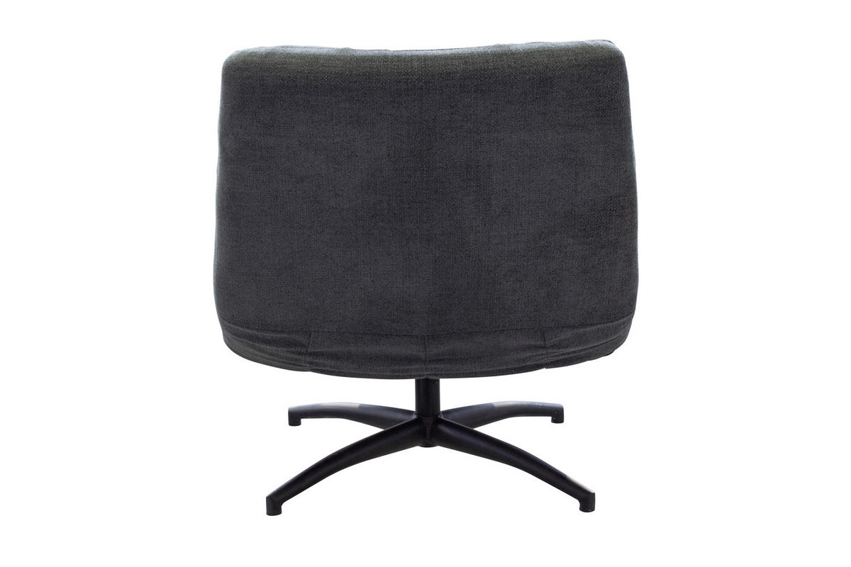 DREHSESSEL Neapel, Webstoff, Dunkelgrau - Dunkelgrau, Textil (93/87/75cm) - dasmöbelwerk