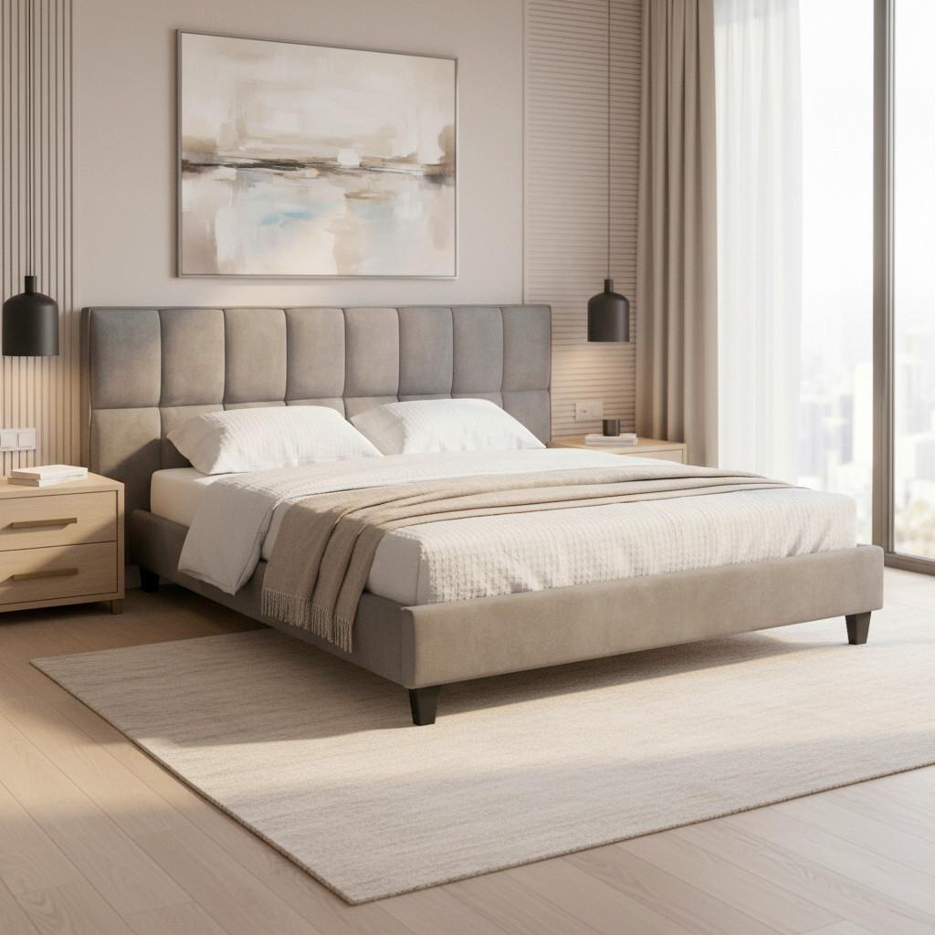 Bessagi Home Polsterbett Grau