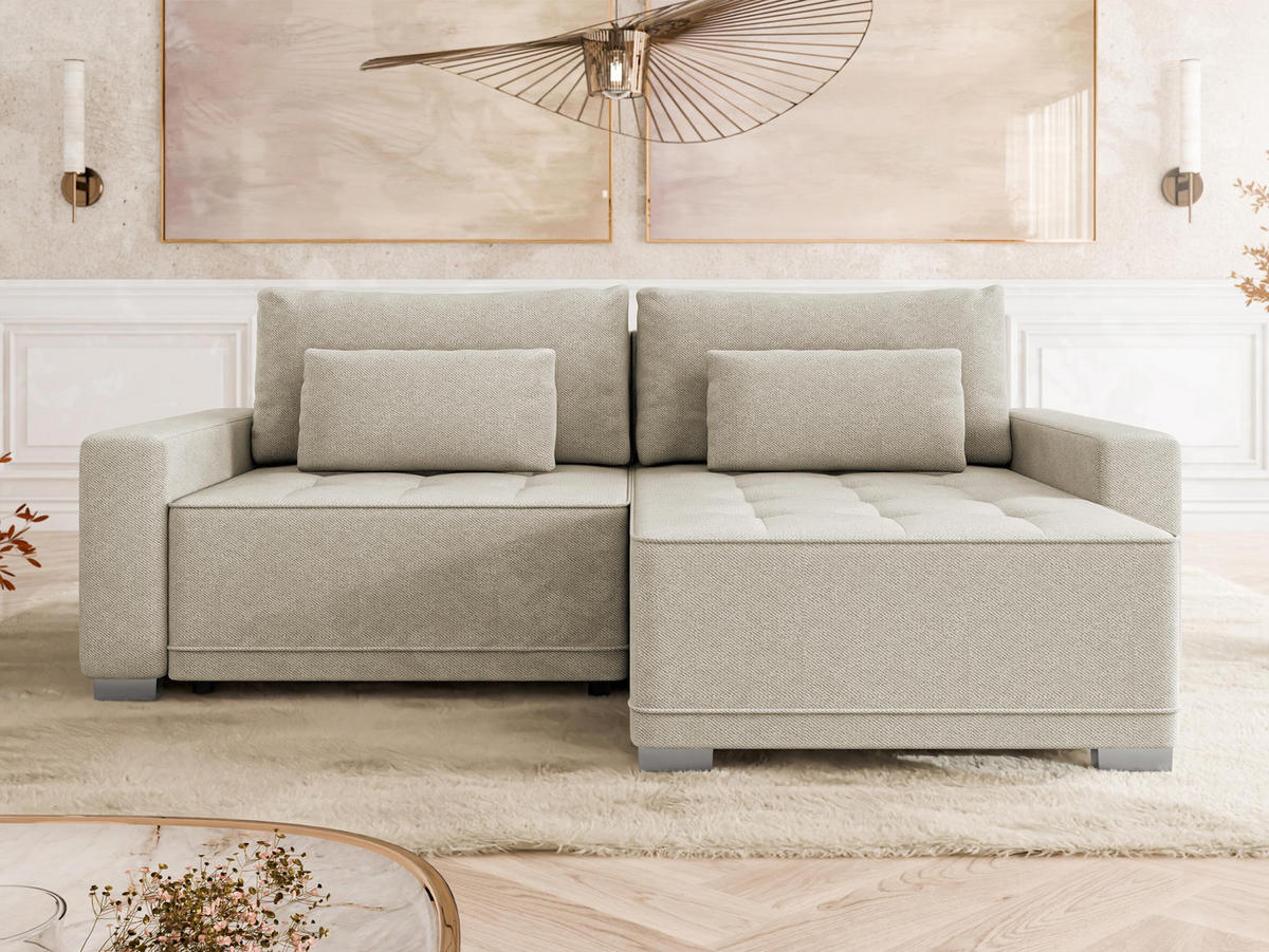 ECKSOFA Zeus - Naturfarben, Holz/Kunststoff (238/160cm) - MIRJAN24