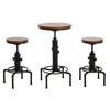 BARTISCH-SET rund Braun 3er-Set - Braun, Holz (40/104/40cm) - MCW