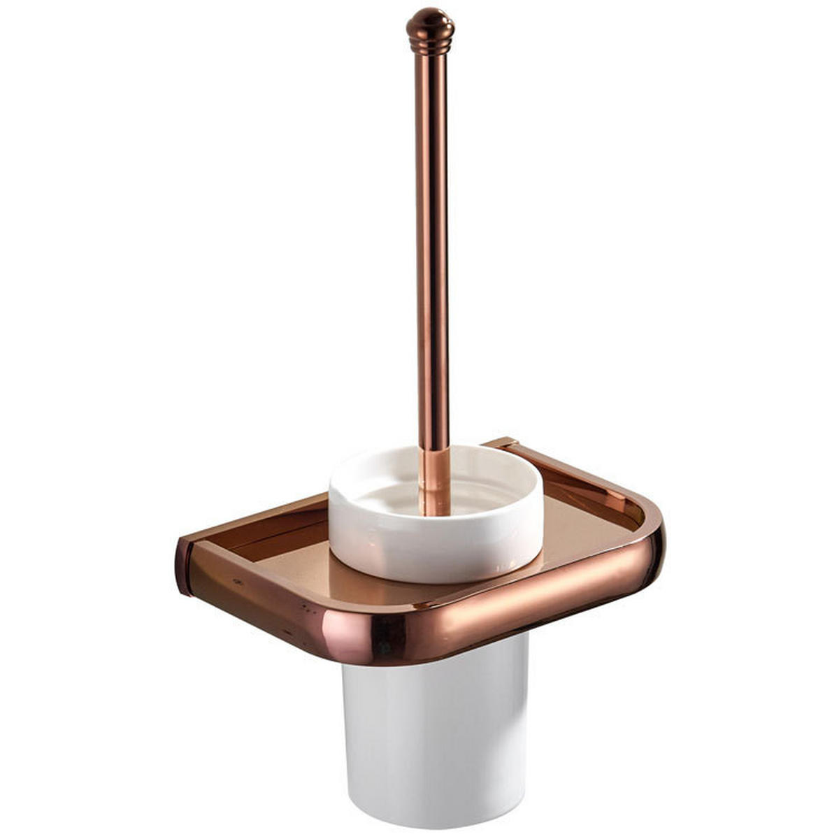 TOILETTENBÜRSTENHALTER – Roségold (17 x 10,5 x 36,5 cm) - Roségold, Metall (19.5/36/13cm)