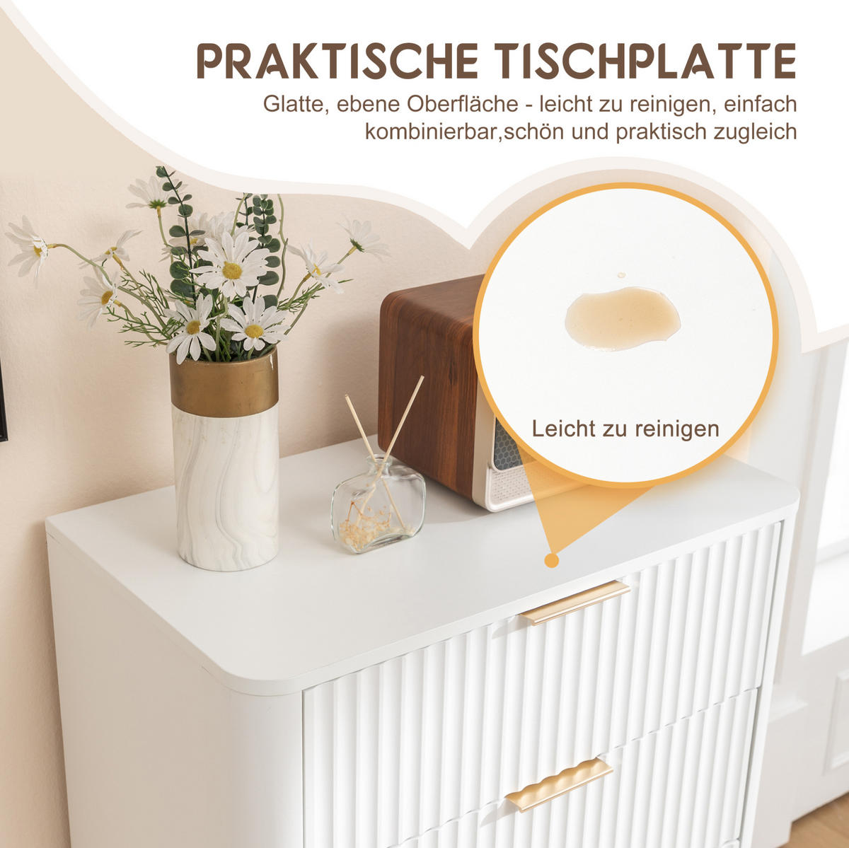 KOMMODE in Weiß 70x40x108 cm mit 5 Schubladen und Soft-Close-Funktion - Weiß, Holzwerkstoff (40/108/70cm) - IVMEU