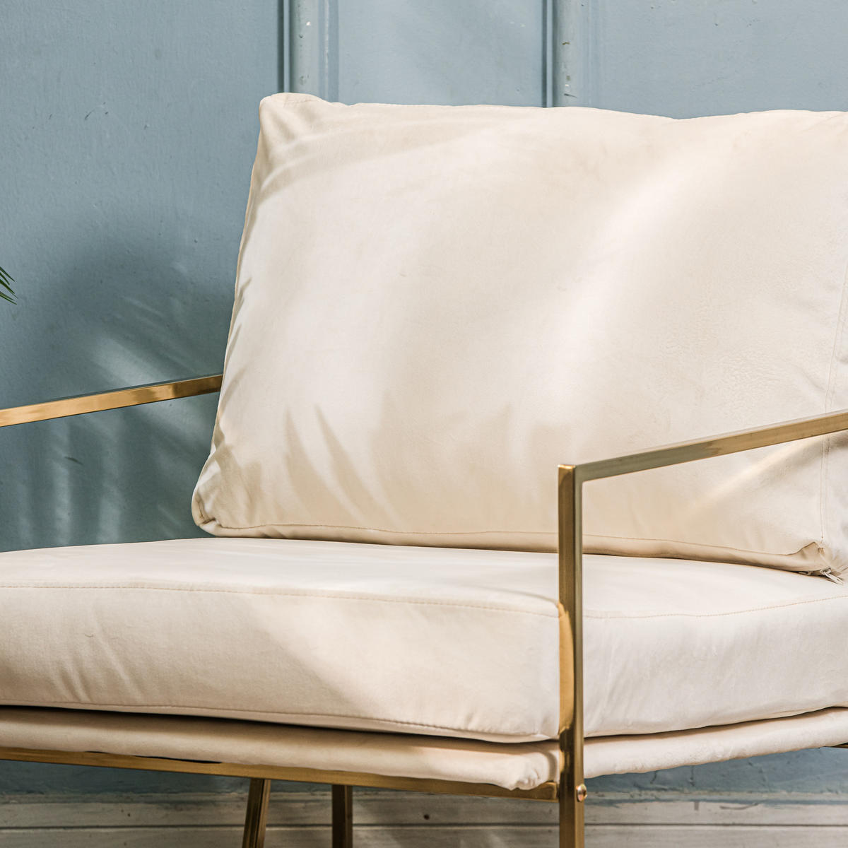 SESSEL Samt Beige - Beige, Textil (68/81/87cm) - Nordlys