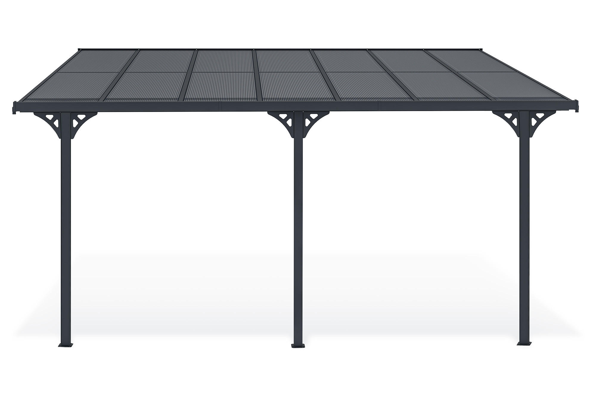 PERGOLA / CARPORT Kleo Grau 4,5m x 3m - Grau, Metall (435/270/300cm) - Cazeboo