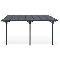 PERGOLA / CARPORT Kleo Grau 4,5m x 3m - Grau, Metall (435/270/300cm) - Cazeboo