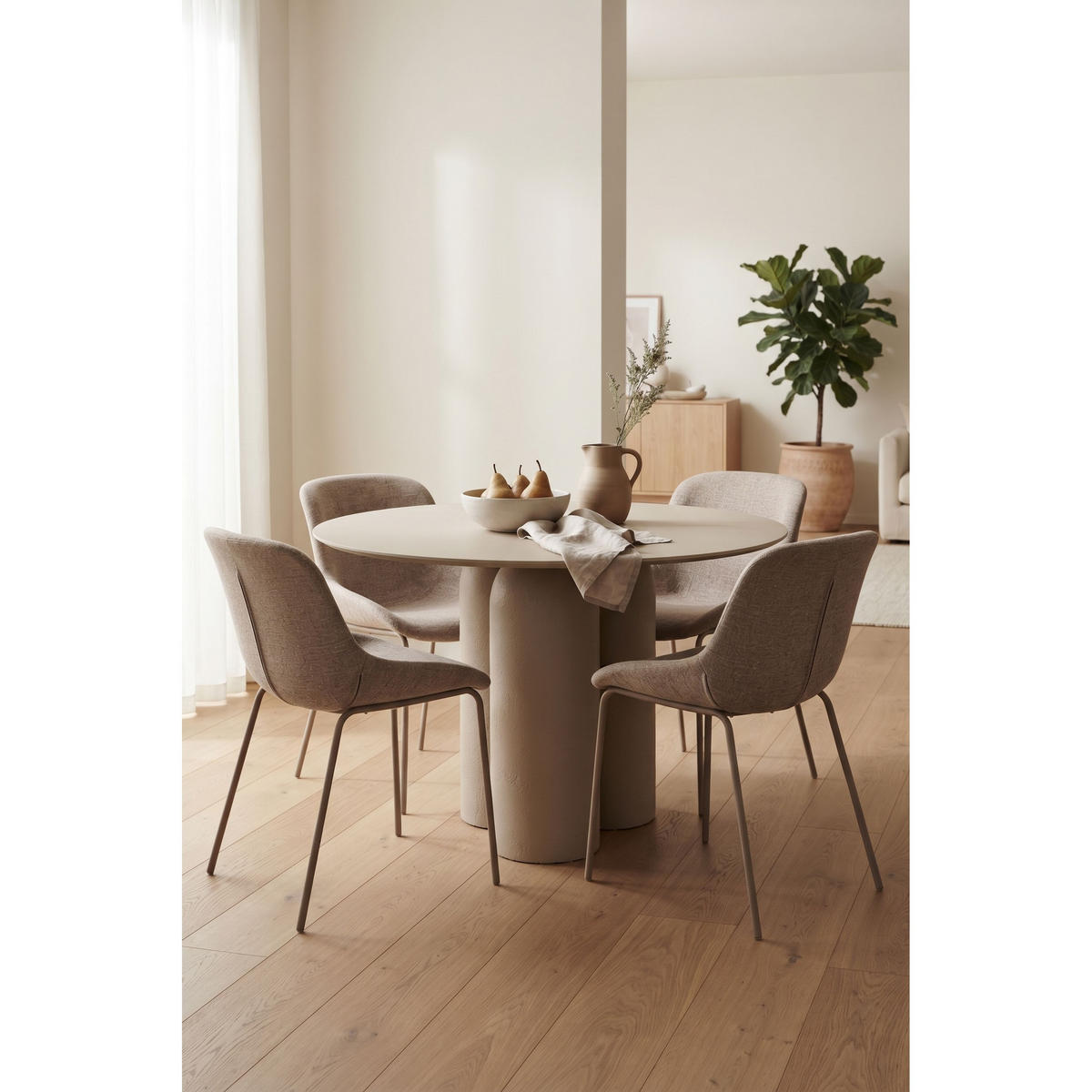 ESSZIMMERSTÜHLE Pleun Taupe - 2 er Set - Taupe/Braun, Kunststoff (49.5/81.5/56cm) - Housecraft Living