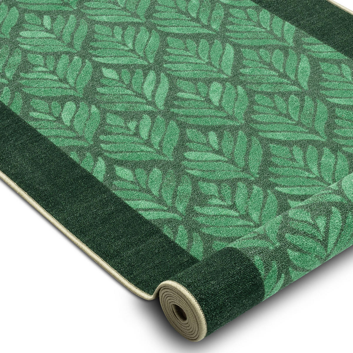 LÄUFER rutschfest LIŚCIE 80/100 cm - Pastellgrün, Textil (80/100cm) - rugsX
