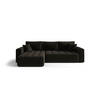 ECKSOFA mit Schlaffunktion MILO L Monolith 95 Links - Schwarz, Textil (280/175cm) - Bedante