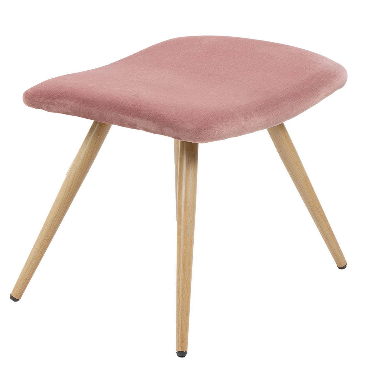 RELAXSESSELSET YORK Samt Bezug mit Hocker, Rosa - Rosa, Metall (67/100/48cm) - Albatros