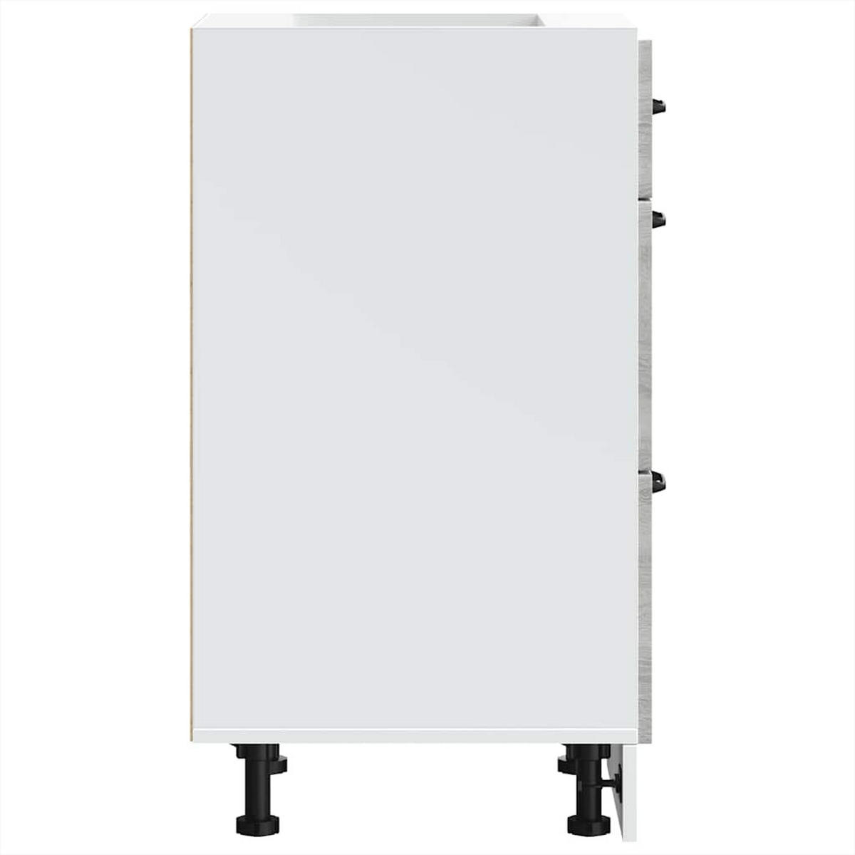 KÜCHENUNTERSCHRANK Maro Grau Sonoma 40x46x81,5 cm - Grau, Holz (40/81.5/46cm) - DELUKE