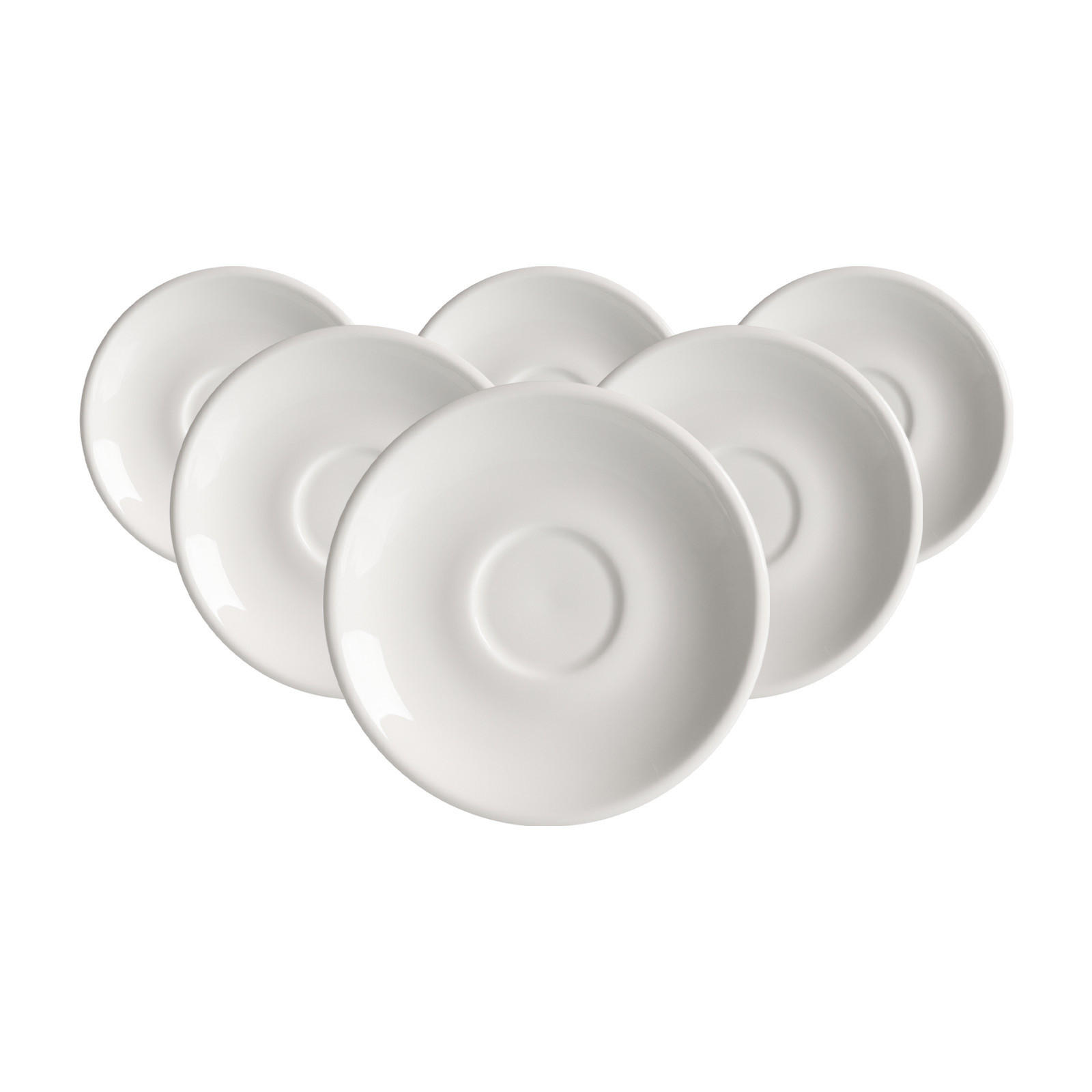 ESPRESSOUNTERTASSEN Bari weiß ø 12,5 cm 6er Set - Weiß, Keramik (12.5cm) - Ritzenhoff Breker