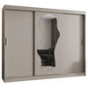 SCHWEBETÜRENSCHRANK 200/250/62 3-türig - Kaschmir/Silberfarben, Holz (250/200/62cm) - MÖBEL KRYSPOL