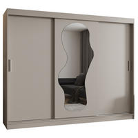 SCHWEBETÜRENSCHRANK 200/250/62 3-türig - Kaschmir/Silberfarben, Holz (250/200/62cm) - MÖBEL KRYSPOL