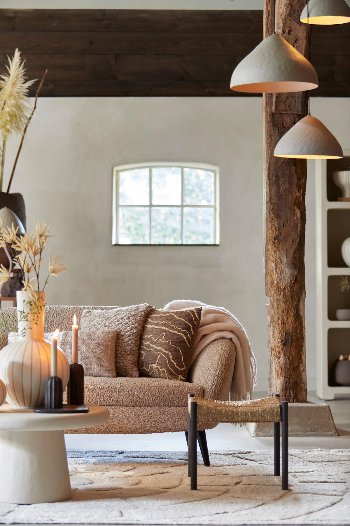 DEKOKISSEN Castro Braun 45/45/10 cm - Braun, Textil (45/45cm) - Light & Living