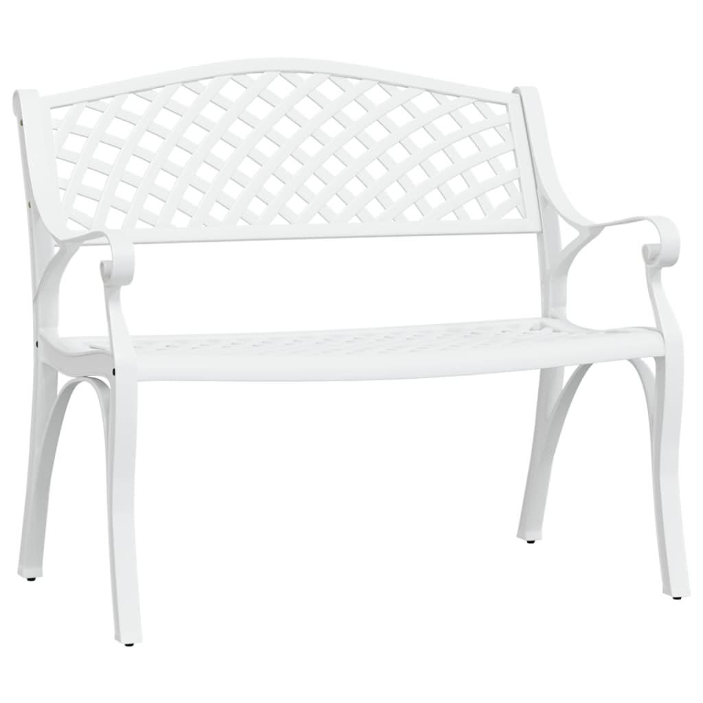 furnicato Gartenbank Weiß 102x83x50 cm