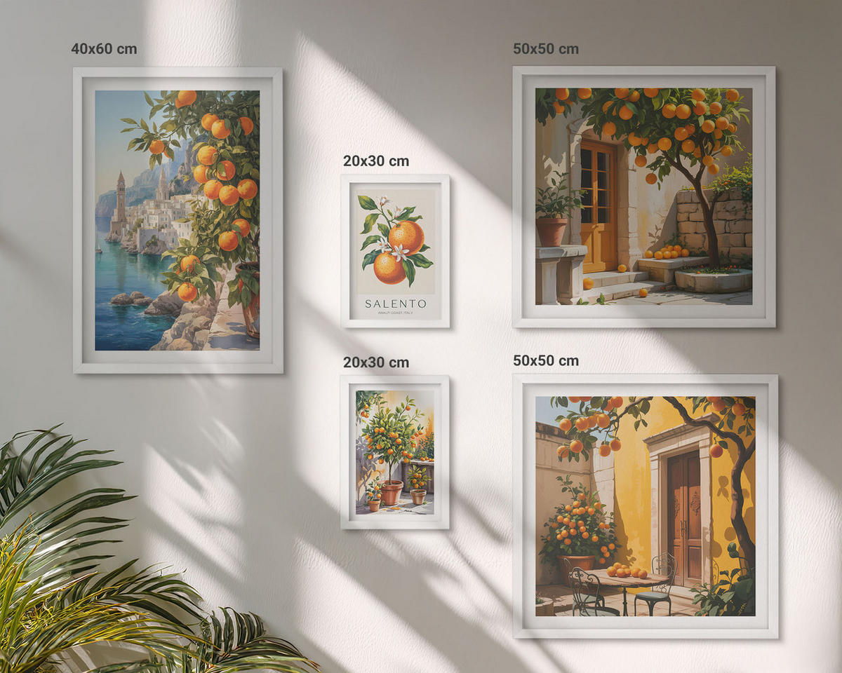 WANDBILDER 5er-Set - 50x50 cm & 20x30 cm & 40x60 cm Weißer Rahmen - Stadtansichten von Gebäuden - Weiß, Kunststoff (40/60cm) - ArtPrintCave