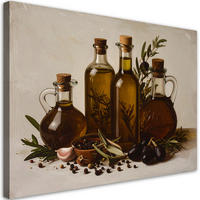 LEINWANDBILD Essen & Trinken 90x60cm - Braun, Textil (90/60cm) - Feeby