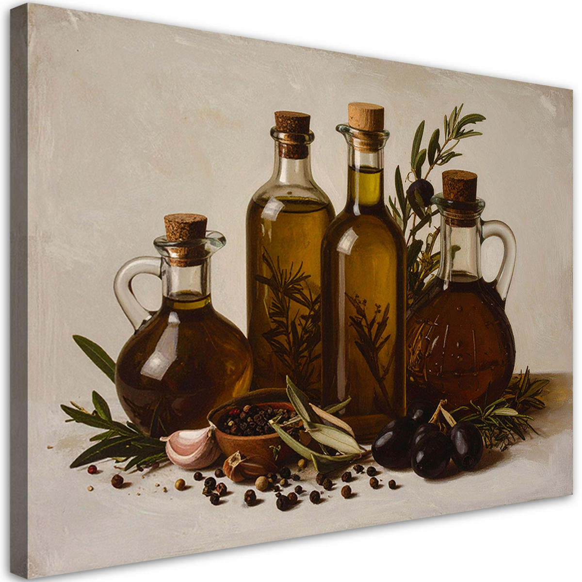 LEINWANDBILD Essen & Trinken 90x60cm - Braun, Textil (90/60cm) - Feeby