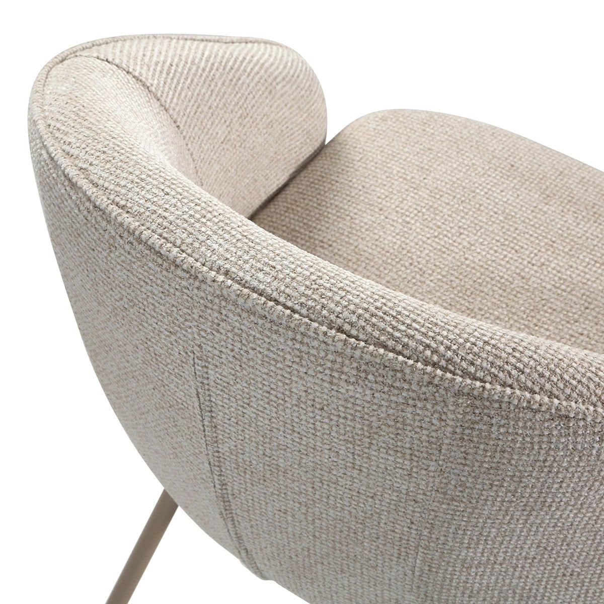 STÜHLE 2er-Set aus Stoff Beine aus Metall beige 62/60/81 cm - Beige, Textil (60/81/65cm) - Calicosy