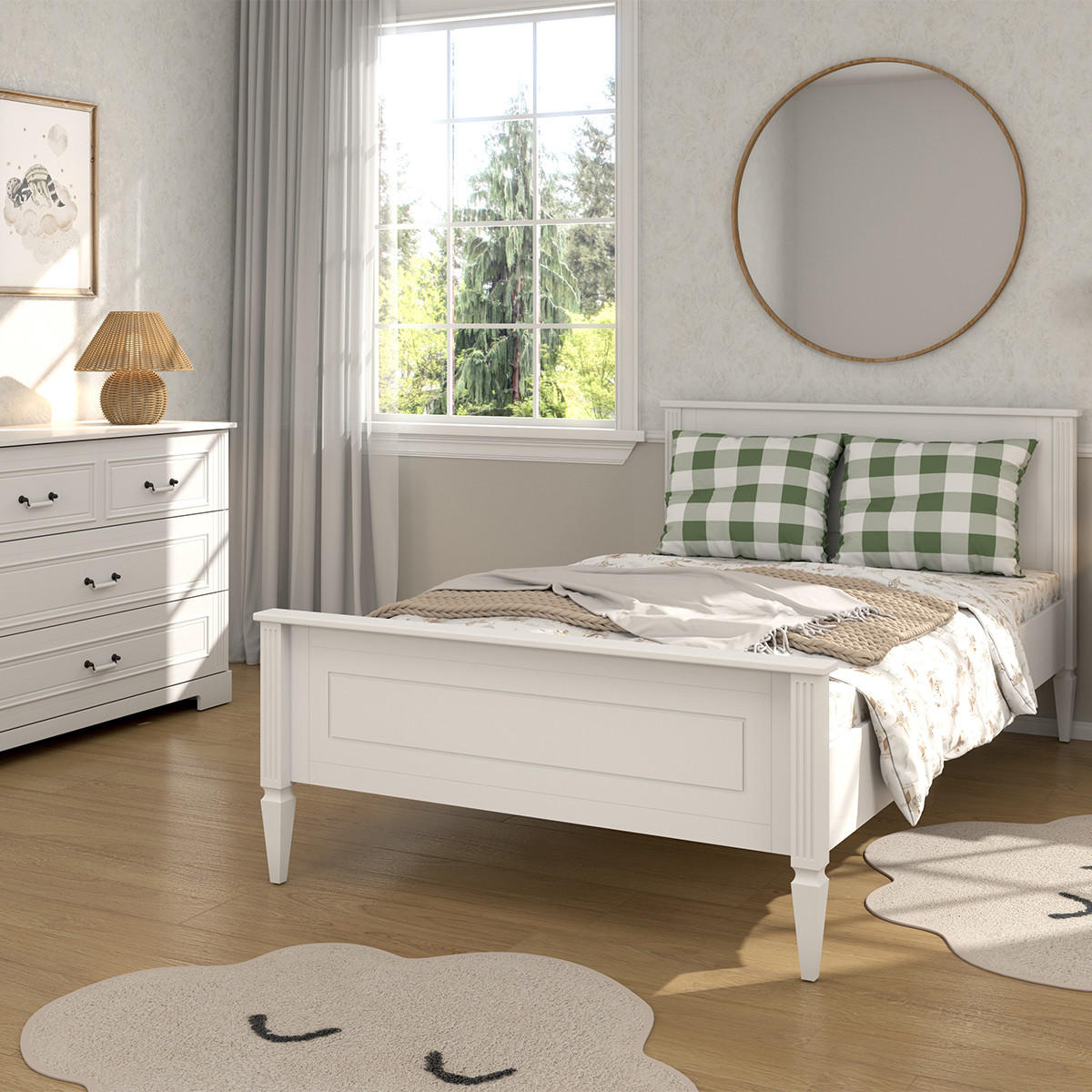 POSTEL 120/200 Ines Bílá - bílá, kompozitní dřevo (120/200cm) - Petits-meubles