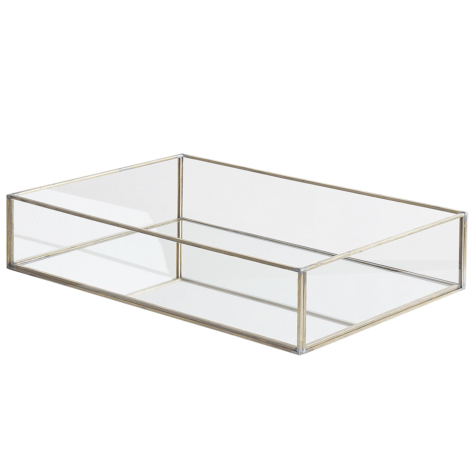 TABLETT Spiegeleffekt Silber Grenoble - Silberfarben, Glas (6cm) - Beliani