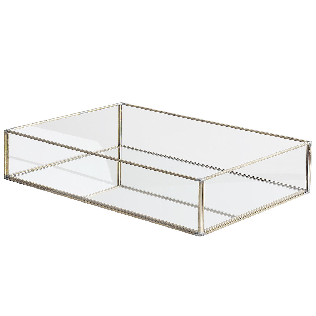 TABLETT Spiegeleffekt Silber Grenoble - Silberfarben, Glas (6cm) - Beliani