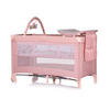 REISEBETT Luna 2 Ebenen pink Wickelauflage klappbar Spielbogen Faltmatratze - Pink, Kunststoff (60/120cm) - Chipolino